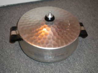 VINTAGE HAMMERED ALUMINUM SPAIN CASSEROLE DISH CHAFING