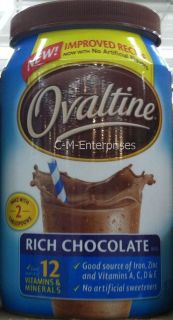 Ovaltine Rich Chocolate Drink Mix 12 oz