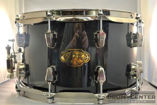 Ludwig Epic Birch/Maple Snare Drum   8x14   Black Gloss   Free 