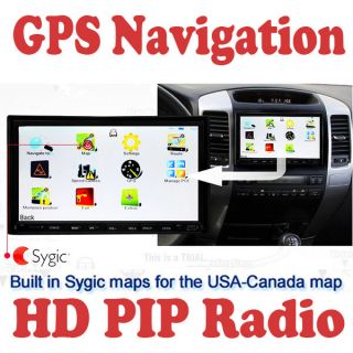   Radio 7 2 DIN Car Stereo DVD Player Dual Zone Ipod TV BT PIP SD+Map