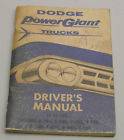   Series Cab Over COE Bus Power Giant Pickup Truck Drivers Manual