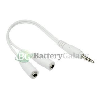 Dual 3.5mm Earbud Earphone Headset Headphone Splitter for Tablet Phone 