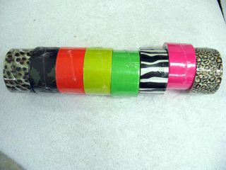 DUCT TAPE IN NEON COLORS OR PRINT NEAT FOR SCRAPBOOKING OR OTHER 