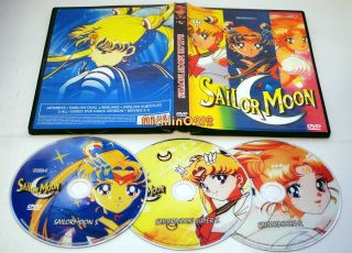 Sailor Moon R S Super S Movies 3 DVD complete Collection Box Set 