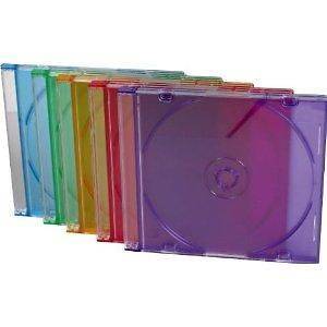 New Memorex Slim Multi Color CD/DVD Jewel Cases 50 Pk 5.2mm Single