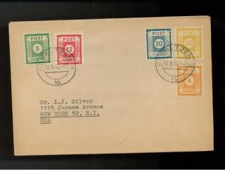 1946 East Germany DDR Saxony Cover to USA # 15N4 15N14