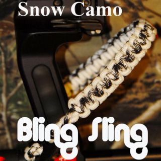 Snow Camo BLING SLING BOW Wrist Sling Fits All Bows,