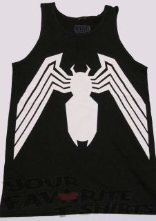  Spider man Black Costume Licensed Marvel Comics Adult Tank Top S XXL