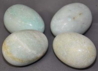 Pale Blue/Green Marble Alabaster Egg Home Decor Easter