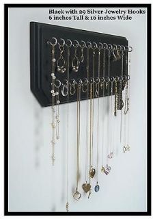  29 Silver, Jewelry Organizer Necklace Holder Hanging Wall Display