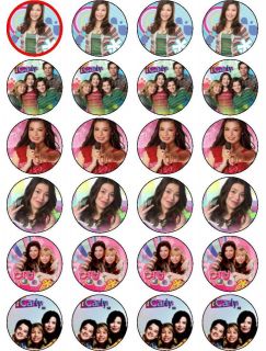 24 x ICARLY MIXED EDIBLE RICE PAPER CAKE TOPPERS