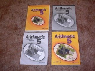 ABEKA 5th GRADE ARITHMETIC NEWEST SET OF 4 BOOKS 4th EDITION