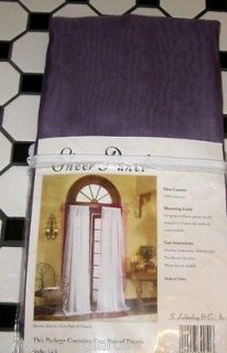84 VOILE Panels Sheers Curtains EGGPLANT PURPLE SOLID