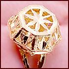 NEW 10K Yellow Gold Antique Style Womens Signet Ring Real Gold