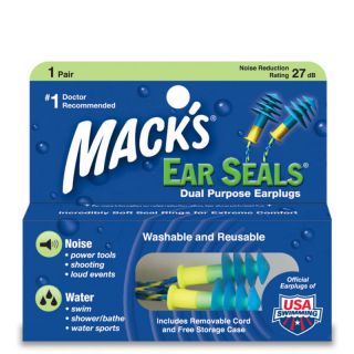 Macks EAR SEALS swimming noise shoot Nascar EARPLUGS