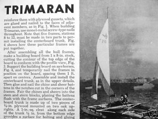 You can build the 20 ft. TRIMARAN Sailboat Plans