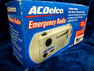 ACDelco 4 Band Emergency Radio   Solar Battery & Generator Powered