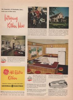 1945 VINTAGE GENERAL ELECTRIC ALL ELECTRIC KITCHEN INTRIGUING PRINT AD