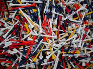 1000 GOLF TEES 2 3/4long, wood,asst color FREESHIPPING
