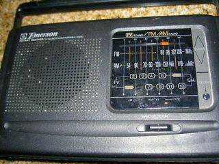 EMERSON INSTANT WEATHER~TV Sounds  AM/FM Transister RADIO Model 