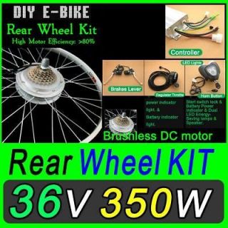 36V 350W R Electric Scooter Bicycle Kit Hub Motor Ourdoor Cycling Sea 