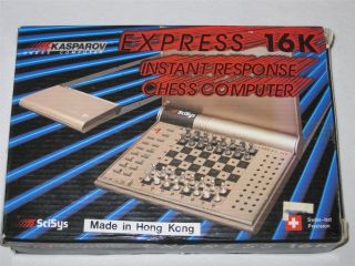 1985 Kasparov Chess Computer Express 16K Instant Response SciSys MINT