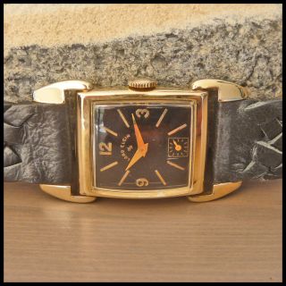 1940s LORD ELGIN [USA] Vintage Driver Watch; YG 21j HW Elgin Cal. 670 