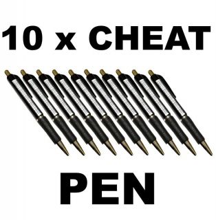 10 x CHEAT PEN FOR EXAMS . CHEATING NOTE PEN 