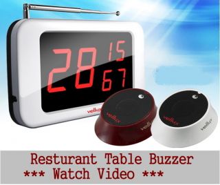 Wireless Table Call Buzzer guest paging Bell System for Restaurants 