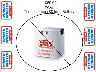 Powerwheels Replacement 12 volt Battery   NEW Just plug it in   FREE 