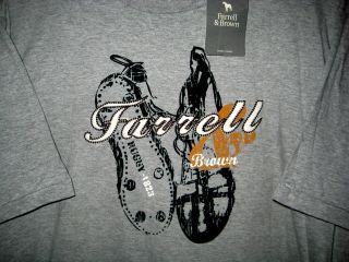   FARRELL & BROWN EMBROIDERED SEWN LOGOS S/S RUGBY JERSEY SHIRT NWT L/XL