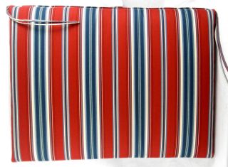 Company Store Red/Navy Striped Adirondack Med Pet Bed Cushion NWT 