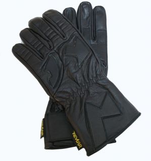   Black Motorcycle Leather Biker Riding Gloves Heavy Duty (close out