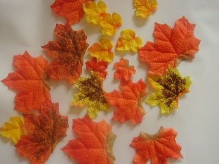 500pc Fall Silk Leaves Wedding Favor Autumn Maple Leaf Party Table 