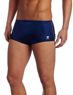 NEW Mens TYR Navy Blue Size 40 Team Trainer Nylon Competition Swimsuit 
