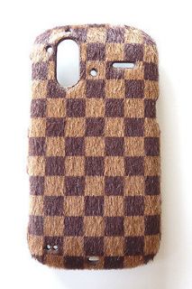   4G Brown Damier Fur Designer Phone Cover Protective Case Faceplate