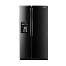 black side by side refrigerator in Refrigerators