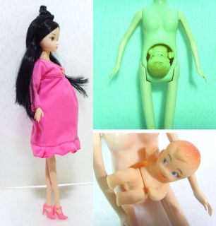 Real Pregnant doll mom doll have a baby in her tummy