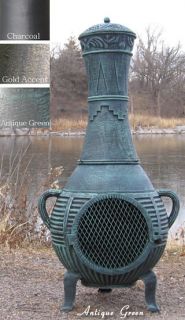 Pine Chiminea Outdoor Fireplace, 3 Finishes