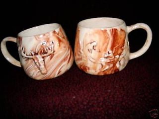 CALICO IN CLAY COFFEE MUGS MADE IN NORTH POLE ALASKA WOULD MAKE 