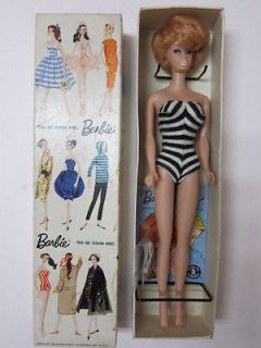   Ginger Hair Bubble Cut #5 Barbie Original Doll Mint In Box Fr 1961