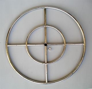   24 30 36 48 Stainless Steel Fire Pit Burner Ring Gas Fire glass