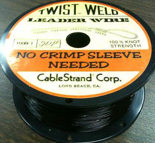 Twist Weld Shark Fishing Leader Trolling Rig Wire 20 lb 1000 ft  No 