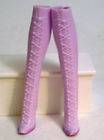 Barbie Doll Shoes Nice Pair of Purple Knee High Lace Up Victorian 