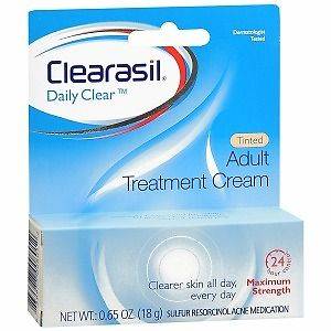 CLEARASIL Daily Clear ADULT TINTED ACNE Treatment Cream SULFUR 8% 
