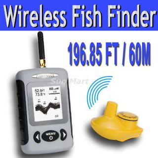Wireless Portable Dot Matrix Fish Finder Sonar Radio °C