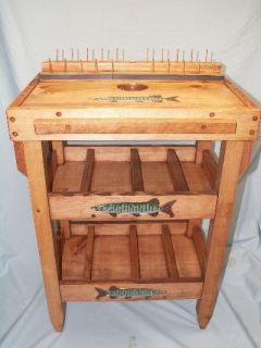 PORTABLE FLY TYING TABLE bench desk MUSKY fly fishing muskie