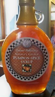   Williamsburg Natural Garden Pumpkin Spice Syrup NEW Bottle 12 oz RARE