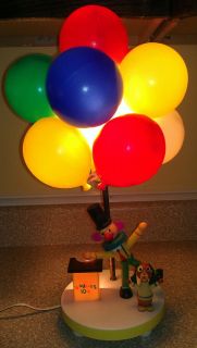 Vintage Dolly Toys Clown Balloon Vendor Lamp Night Light Childrens 