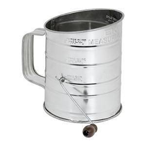   Kitchen 3 Cup Rotary Hand Crank Measuring Flour Sifter   a Favorite